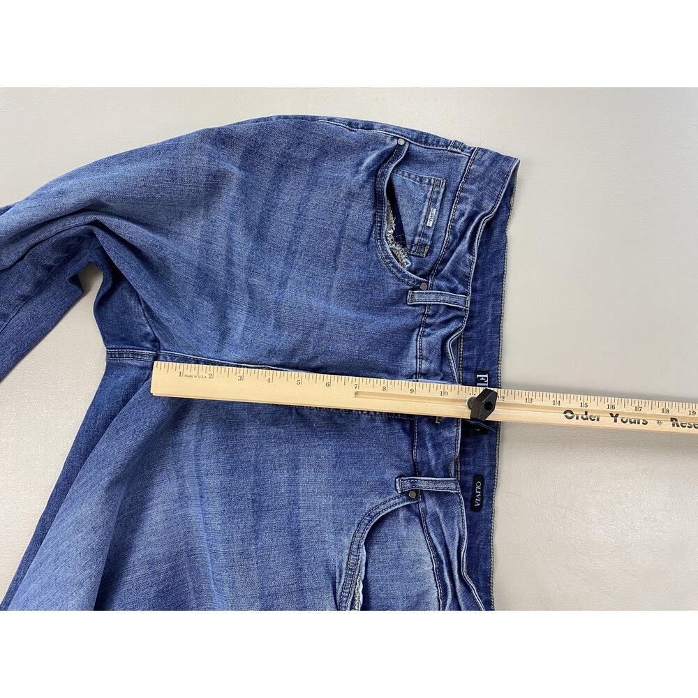 FDJ French Dressing Jeans Womens 16 Blue Straight Olivia Tie Dye Ankle 36x32 - Picture 7 of 12